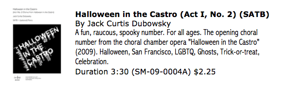 Halloween in the Castro for Chorus